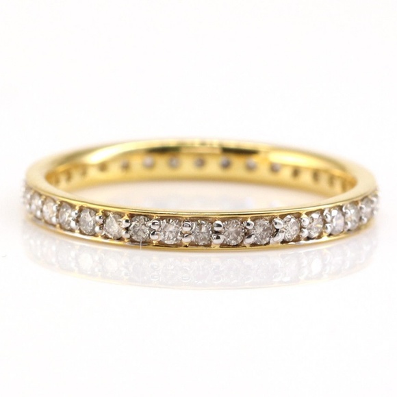 0.55 CT Diamond Gold Stackable Full Band stamp